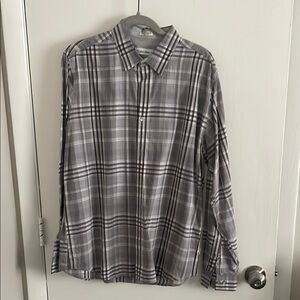 Calvin Klein Gray Plaid Men's Shirt